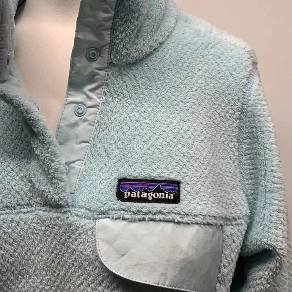 Patagonia Re Tool Snap T Fleece Pullover Sweater Light Blue Aqua Womens S Small - Picture 3 of 10
